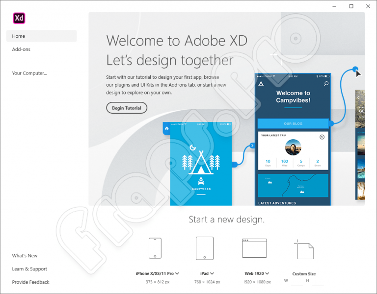 Прокрутка экрана в adobe xd