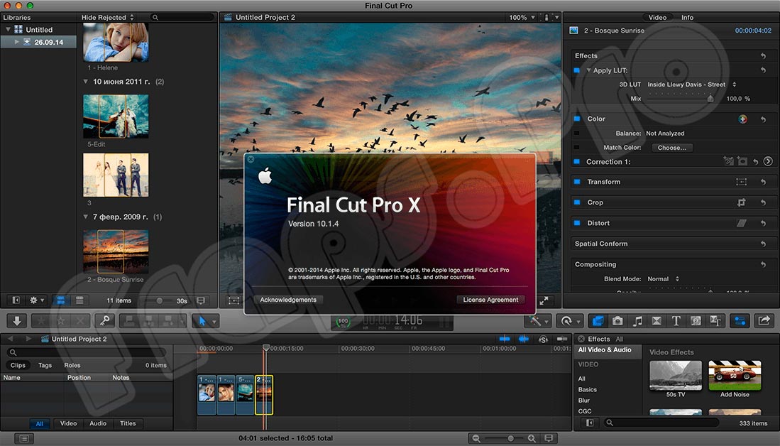 Final Cut Pro X 10.6.1